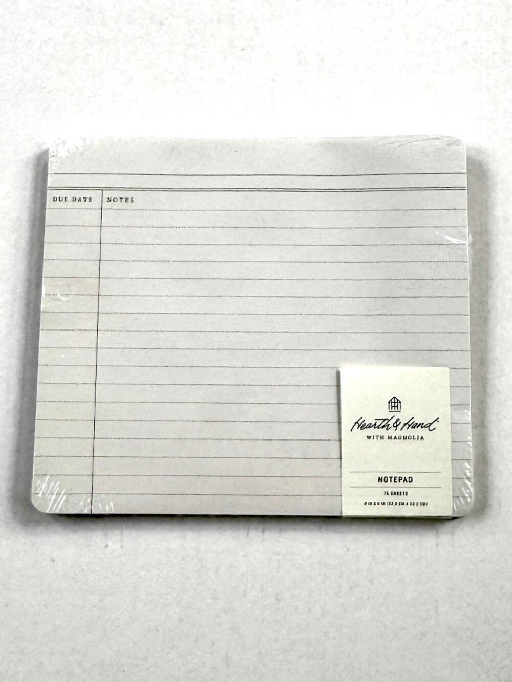 Hearth and Home with Magnolia Lined Notepad "Library Card Log" Style NEW